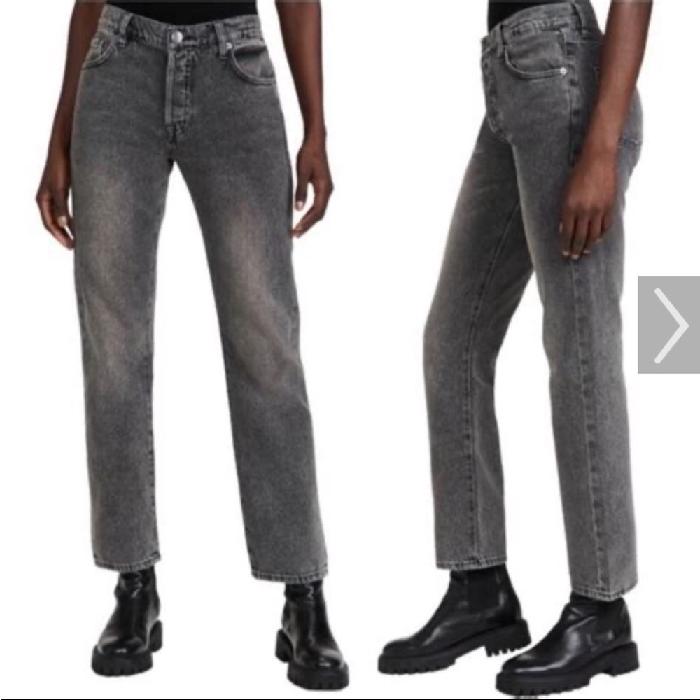 Frame Denim Le Slouch Denim in washed black